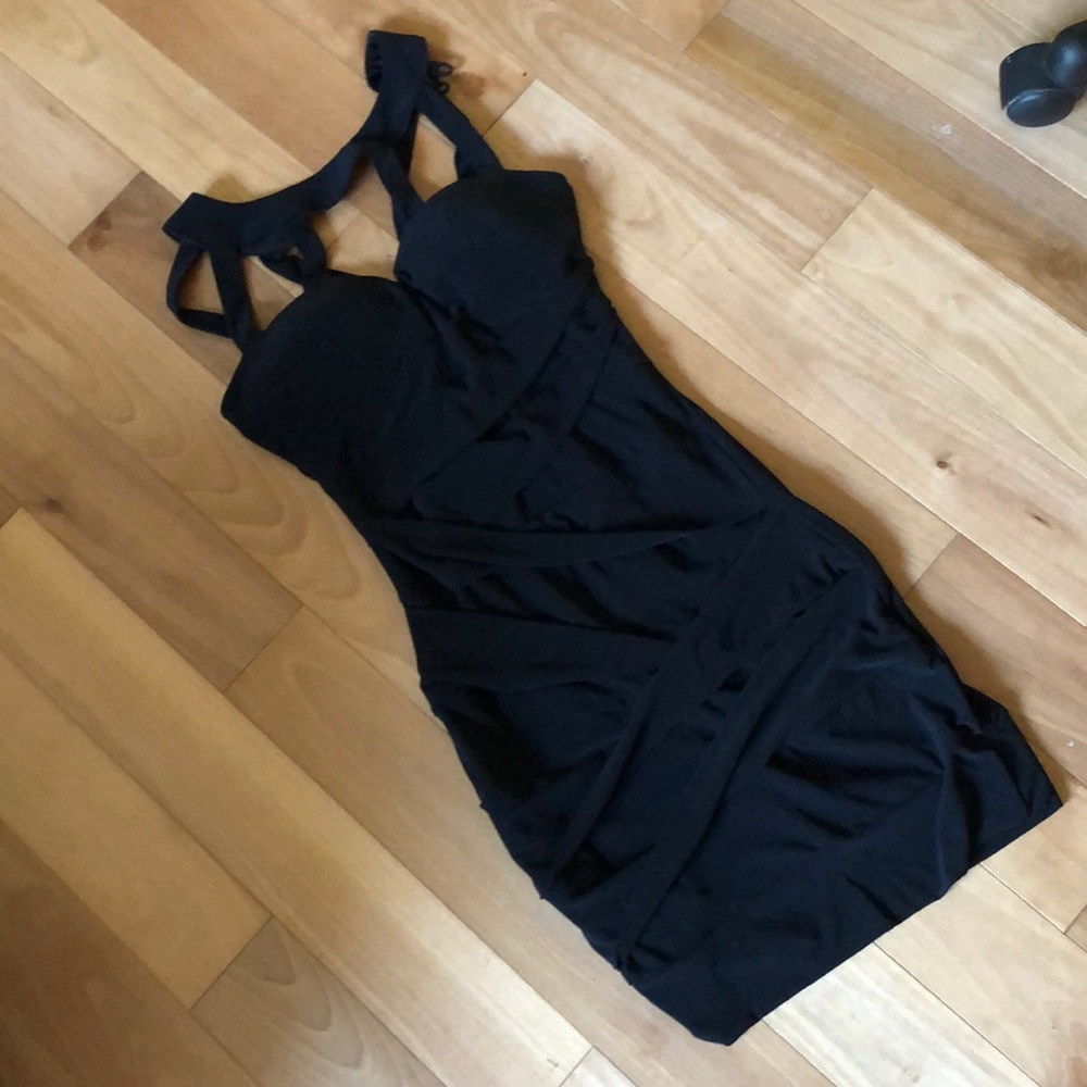 Black mini dress